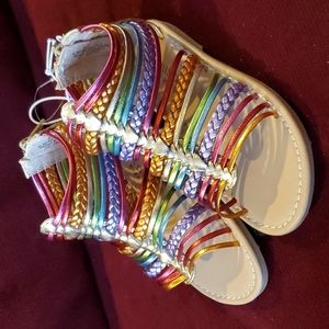 Baby Toddler Falls Creek MILLIE Multi Rainbow Sandals Size 5 6 7 8 9 10 1 NWT